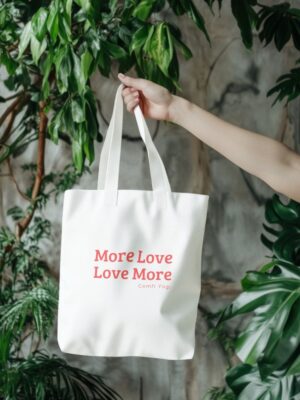 yoga tote bag, de yoga tas van comfi yogi is duurzaam en simpel