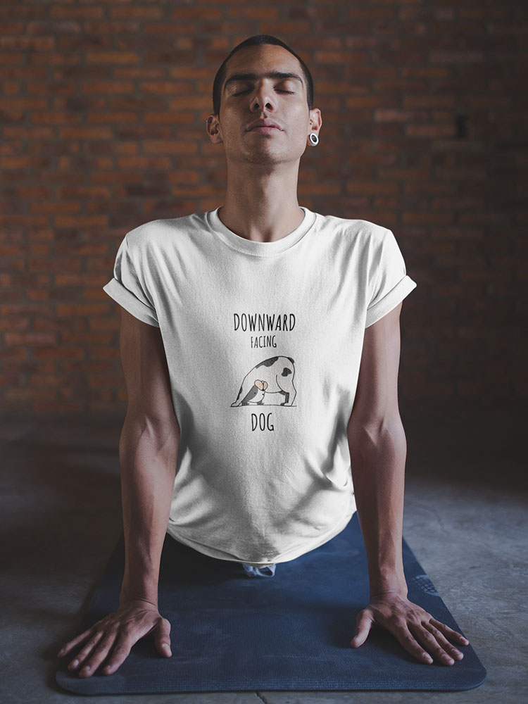 Downward facing dog yoga shirt van comfi yogi is yoga kleding voor iedere yoga lifestyle