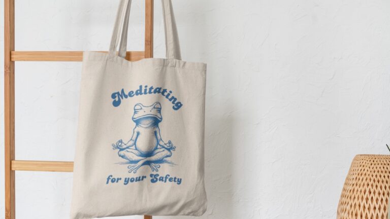 yoga tote bag, de yoga tas van comfi yogi is duurzaam en simpel