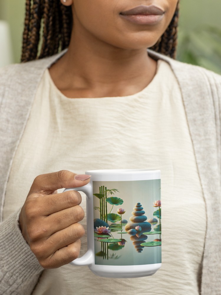 De sacred flow keramische mok voor yoga, mindfulness en meditatie. Perfect als yogi mok, koffiemok of als leuk cadeau